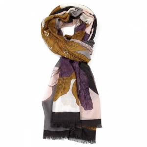 Peonies - Purple Scarf